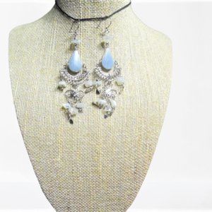 Angelite Semiprecious Stone Earrings